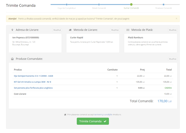 Cum cumpăr? - Verificare şi Finalizare Comandă